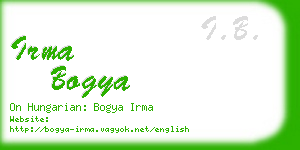 irma bogya business card
